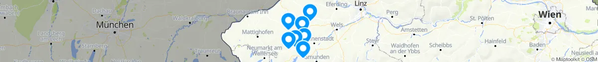 Kartenansicht für Apotheken-Notdienste in der Nähe von Pattigham (Ried, Oberösterreich)
